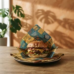 printed-burger-wrapping-paper